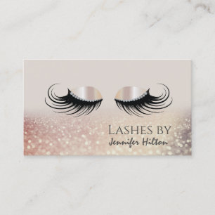 Carte De Visite Allant or glittery diamant lashes yeux de maquilla