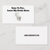 CARTE DE VISITE ALLÉ FAIRE PIPI… (Devant / Derrière)