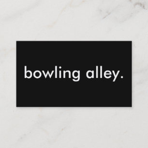 Carte De Visite allée de bowling