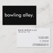Carte De Visite allée de bowling (Devant / Derrière)
