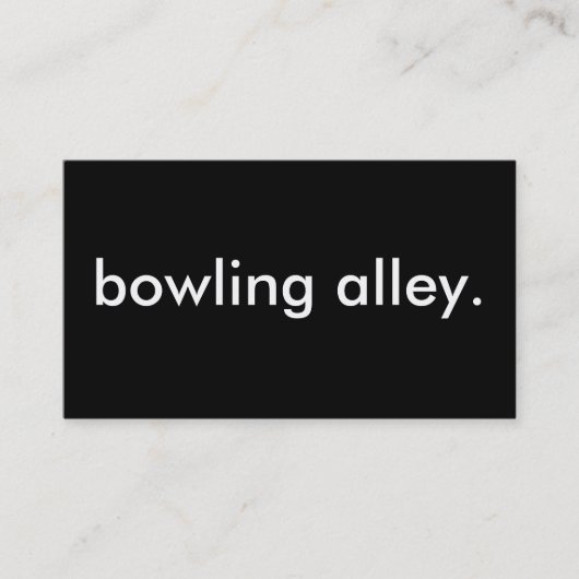 Carte De Visite allée de bowling (Devant)