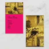 Carte De Visite ALLÉGATION DIALECTIQUE Or Jaune, Rose, Fuchsia (Devant / Derrière)