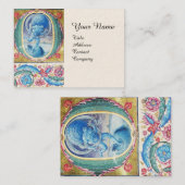 CARTE DE VISITE ALLÉGATION DU MONOGRAMME FLORAL ANTIQUE VENT (Devant / Derrière)