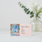 CARTE DE VISITE ALLÉGATION DU MONOGRAMME FLORAL ANTIQUE VENT (Debout devant)