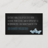 Carte De Visite Allégé blue Butterflies on black chalkboard (Dos)