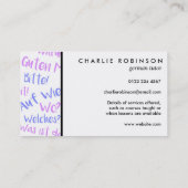 Carte de visite allemand blanc et pourpre de (Dos)