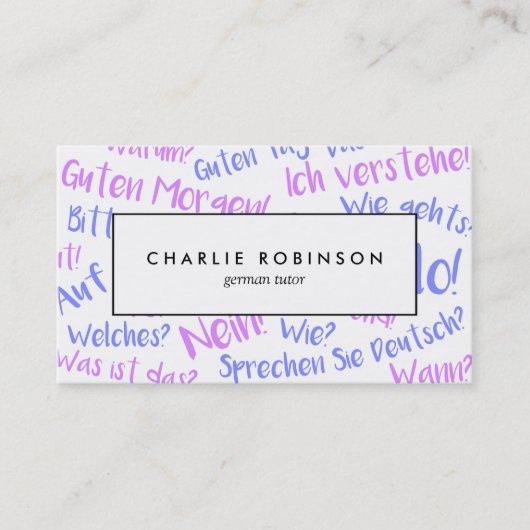 Carte de visite allemand blanc et pourpre de (Devant)