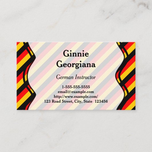 Carte de visite allemand d'instructeur (Devant)