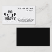 Carte De Visite Aller lourd (Devant / Derrière)