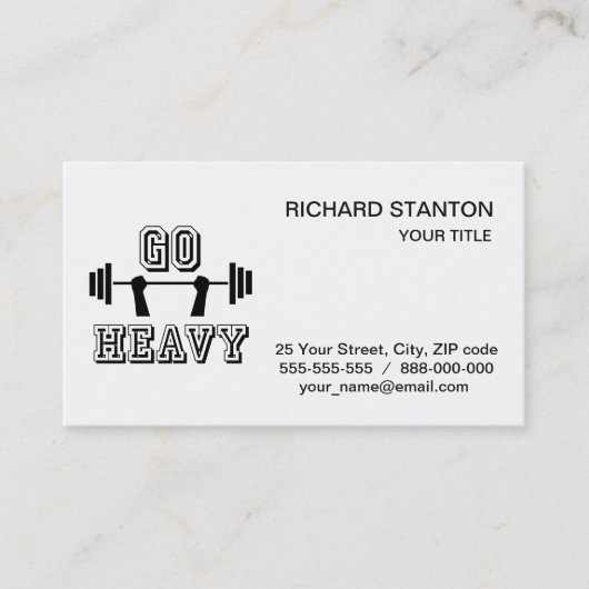 Carte De Visite Aller lourd (Devant)