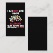 Carte De Visite Allergies du Humour allergique (Devant / Derrière)
