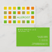 Carte De Visite ALLERGIST (carrés modernes) (Devant / Derrière)