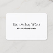 Carte De Visite Allergologue Immunologue (Dos)