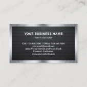 Carte De Visite Alliage de voiture en cuir noir vert Roue Roue reb (Dos)