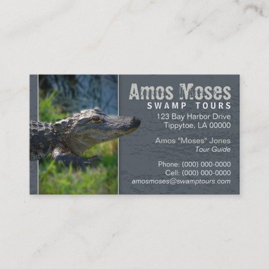 Carte de visite Alligator (Devant)