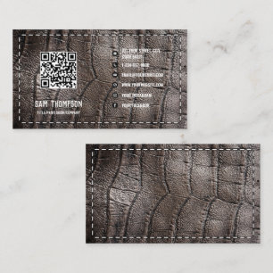 Carte De Visite Alligator Business QR Code Social Media Icons