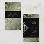 Carte De Visite Alligator de damassé de l'éblouissement 311 (Devant / Derrière)