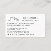 Carte De Visite Alligator de l'aquarium blanc Crocodile (Dos)