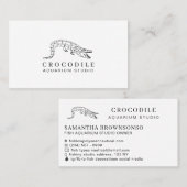 Carte De Visite Alligator de l'aquarium blanc Crocodile (Devant / Derrière)