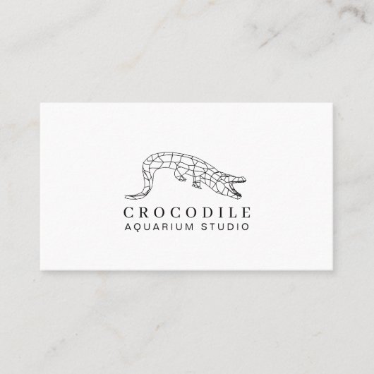 Carte De Visite Alligator de l'aquarium blanc Crocodile (Devant)
