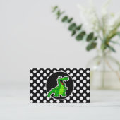 Carte De Visite Alligator sur les Pois noirs et blancs (Debout devant)