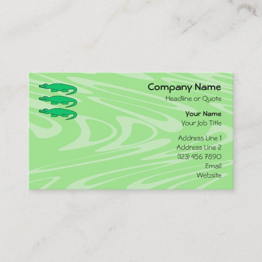 Carte De Visite Alligators (Devant)