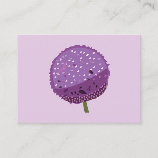 Carte De Visite Allium violet Floral (Devant)