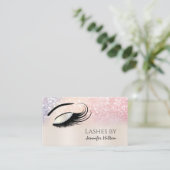Carte De Visite Alluring perle moderne diamant lashes oeil de maqu (Debout devant)