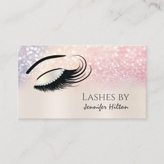 Carte De Visite Alluring perle moderne diamant lashes oeil de maqu (Devant)