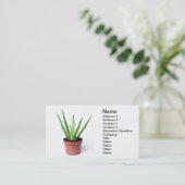 Carte De Visite Aloès Vera (Debout devant)