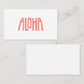 Carte De Visite Aloha (Devant / Derrière)