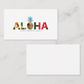 Carte De Visite Aloha and pineapple　Hibiscus pictures (Devant / Derrière)