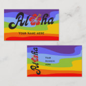 Carte De Visite Aloha ketmie - conception plate d'Hawaï + vos (Devant / Derrière)