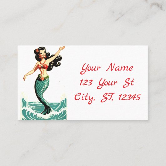 Carte De Visite Aloha Mermaid Thunder_Thunder_Cove (Dos)