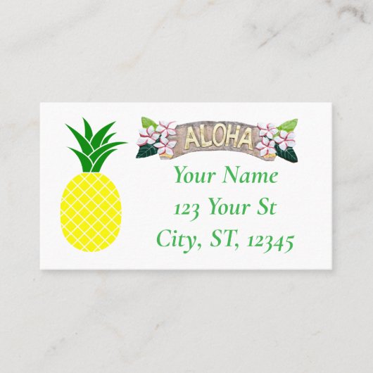 Carte De Visite Aloha Pineapple Thunder_Cove (Devant)
