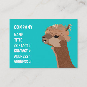 Carte De Visite Alpaca Llama Cute Animal