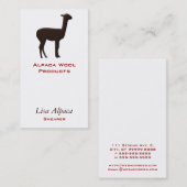 Carte De Visite Alpaga (Devant / Derrière)