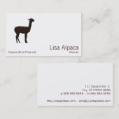 Carte De Visite Alpaga (Devant / Derrière)