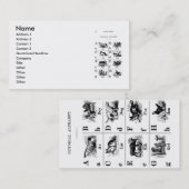 Carte de visite alphabet (Devant / Derrière)