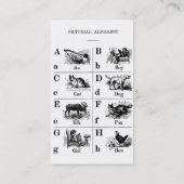 Carte de visite alphabet (Dos)