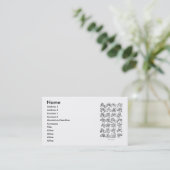 CARTE DE VISITE Alphabet ASL (Debout devant)