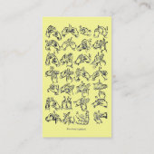 CARTE DE VISITE Alphabet ASL (Dos)