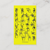 Carte de visite alphabet de langue des signes (Dos)