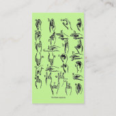 Carte de visite alphabet de langue des signes (Dos)