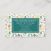 Carte De Visite Alphabet Dino Cute - Enseignant | Tuteur privé (Devant)