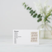 carte de visite alphabet du XVIe siècle (Debout devant)