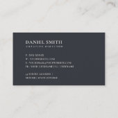 CARTE DE VISITE ALPHABÈTES FLORAUX BLEUS DOUX NOM LETTRE D (Dos)