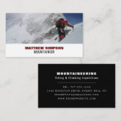 Carte De Visite Alpiniste, Randonnée et Escalade (Devant / Derrière)