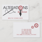 Carte De Visite Altération, Vêtements, Cuisine, Stress Marqué (Devant / Derrière)