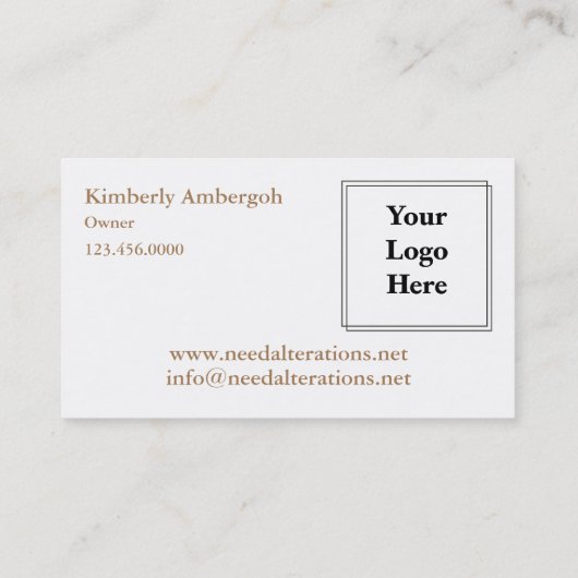 Carte De Visite Altérations de couture avec ciseaux (Dos)